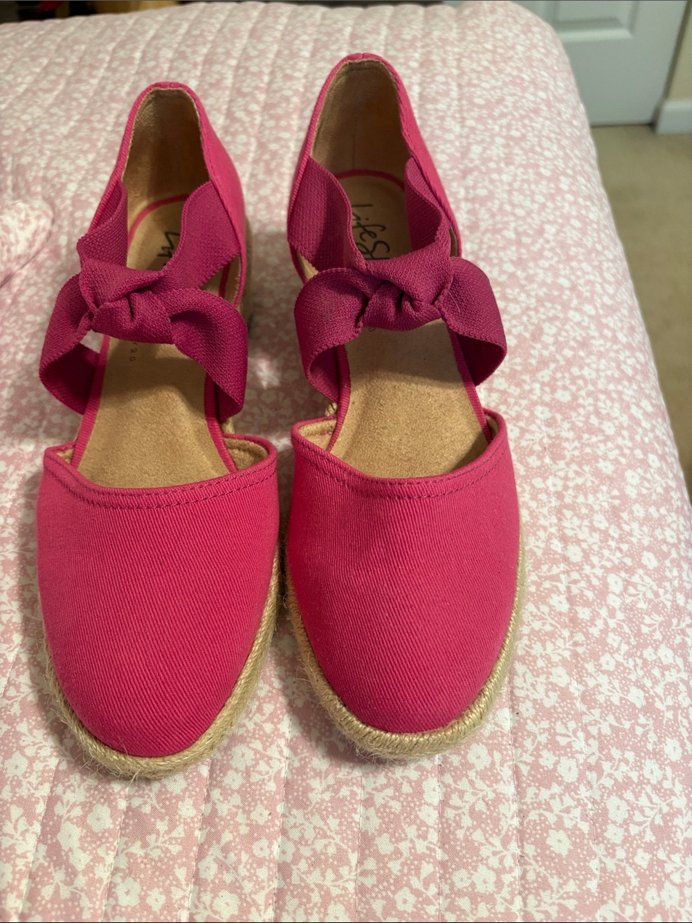 Life Stride Hot Pink Espadrille Slide
